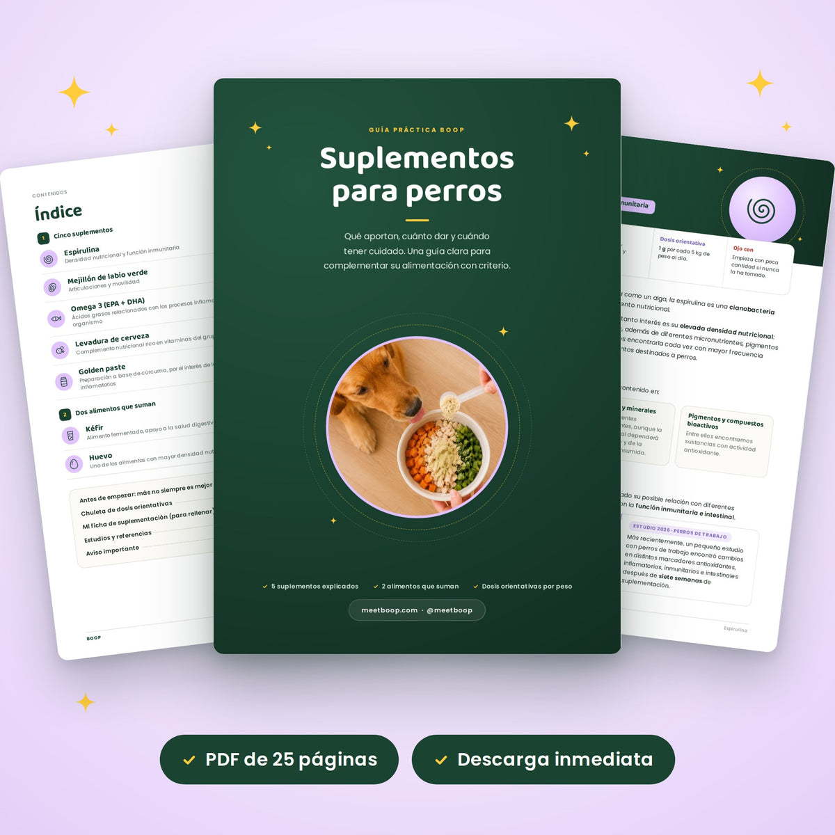 Ebook de suplementación para perros: qué darle, cuánto y cuándo no